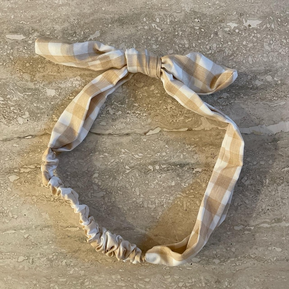 Plaid Bow Headband